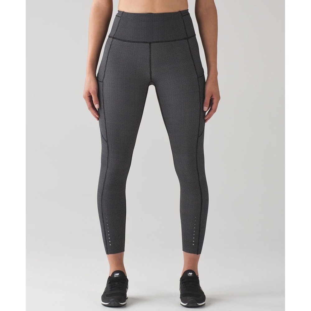 Lululemon Womens Fast and Free Tight 25"‎ Reflective Pocket Running Workout Sz 4